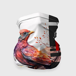 Бандана-труба Птичка на ветке, цвет: 3D-принт