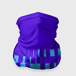 Бандана-труба Паттерн в стиле модерн синий яркий, цвет: 3D-принт