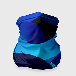 Бандана-труба Синие линии в виде узоров, цвет: 3D-принт