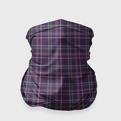 Бандана-труба Джентльмены Шотландка темно-фиолетовая, цвет: 3D-принт