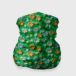 Бандана-труба Объемные летние цветы, цвет: 3D-принт