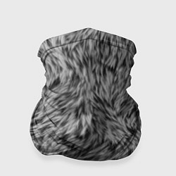 Бандана-труба Густой серый мех, цвет: 3D-принт