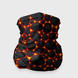 Бандана-труба Огненные камни, цвет: 3D-принт