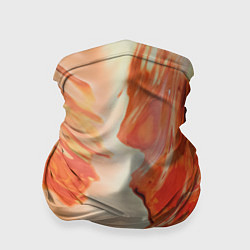 Бандана-труба Бежевые и красные краски, цвет: 3D-принт