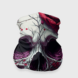 Бандана-труба Скелет и розы, цвет: 3D-принт