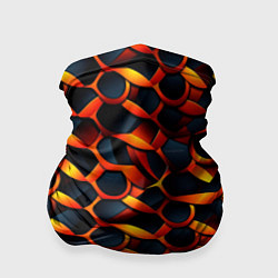 Бандана-труба Оранжевые звенья, цвет: 3D-принт