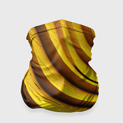 Бандана-труба Желтые абстрактные полосы, цвет: 3D-принт