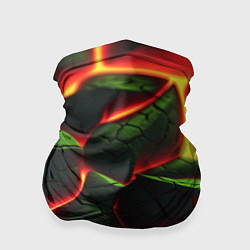 Бандана-труба Зеленые плиты и лава, цвет: 3D-принт