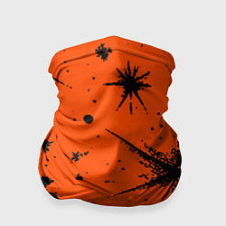 Бандана-труба Огненный оранжевый абстракция, цвет: 3D-принт