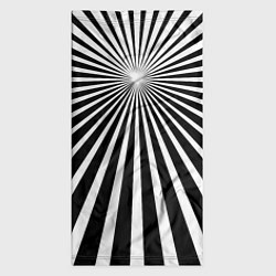 Бандана-труба Черно-белая полосатая иллюзия, цвет: 3D-принт — фото 2