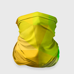 Бандана-труба Жёлто-зелёная геометрия, цвет: 3D-принт