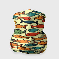 Бандана-труба Стайка рыбок, цвет: 3D-принт