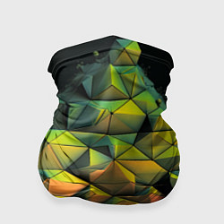 Бандана-труба Зеленая кубическая абстракция, цвет: 3D-принт