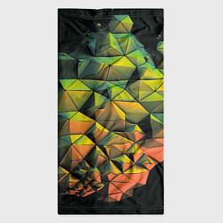 Бандана-труба Зеленая кубическая абстракция, цвет: 3D-принт — фото 2