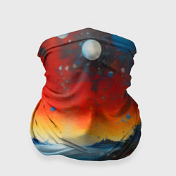 Бандана-труба Импрессионистская абстрактная живопись, цвет: 3D-принт