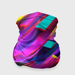 Бандана-труба Неоновые разноцветные пластины, цвет: 3D-принт