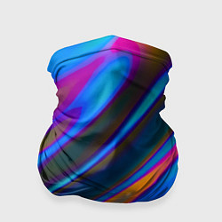Бандана-труба Глитч галограмма радужная, цвет: 3D-принт