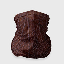Бандана-труба Текстура коричневой кожи, цвет: 3D-принт