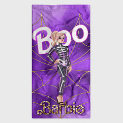 Бандана-труба Барби в костюме скелета: паутина и фиолетовый дым, цвет: 3D-принт — фото 2
