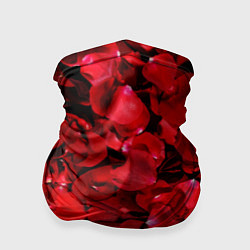 Бандана-труба Лепестки алых роз, цвет: 3D-принт