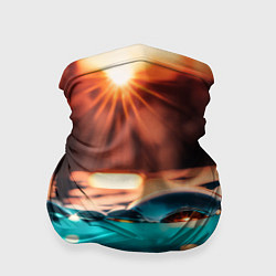 Бандана-труба Поверхность воды на закате макро, цвет: 3D-принт