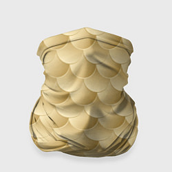 Бандана-труба Золотая чешуя, цвет: 3D-принт