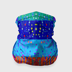 Бандана-труба Геометрическая абстракция - капли дождя, цвет: 3D-принт