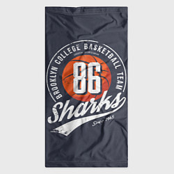 Бандана-труба Basketball sharks, цвет: 3D-принт — фото 2
