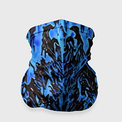 Бандана-труба Демонический доспех синий, цвет: 3D-принт