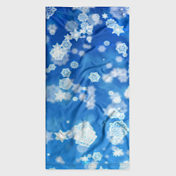 Бандана-труба Декоративные снежинки на синем, цвет: 3D-принт — фото 2