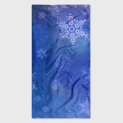 Бандана-труба Декоративные снежинки на фиолетовом, цвет: 3D-принт — фото 2