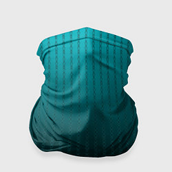 Бандана Градиент бирюзовый полосы-цепочки