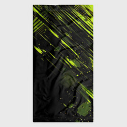 Бандана-труба Зеленая краска на черном фоне, цвет: 3D-принт — фото 2
