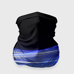 Бандана-труба Синие волны на черном, цвет: 3D-принт