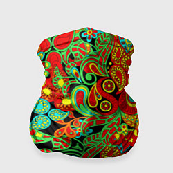 Бандана-труба Индийский этнический орнамент пейсли, цвет: 3D-принт