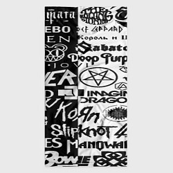 Бандана-труба Логотипы лучших групп черно белый, цвет: 3D-принт — фото 2
