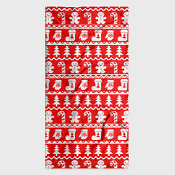 Бандана-труба Новогодний узор с пряничными человечками и елками, цвет: 3D-принт — фото 2