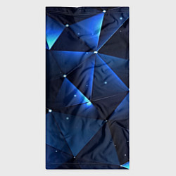 Бандана-труба Синяя геометрическая абстракция, цвет: 3D-принт — фото 2