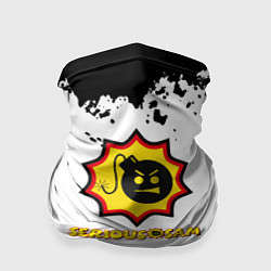 Бандана-труба Serious Sam game краски чернобелые, цвет: 3D-принт