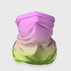 Бандана-труба Розовый и ярко-зеленый градиент, цвет: 3D-принт