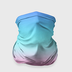 Бандана-труба Синий и голубо-розовый градиент, цвет: 3D-принт