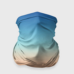 Бандана-труба Сине-бежевый градиент, цвет: 3D-принт