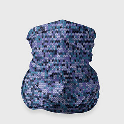 Бандана-труба Синий узор вязанного трикотажного полотна, цвет: 3D-принт