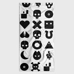 Бандана-труба Love death robots pattern white, цвет: 3D-принт — фото 2