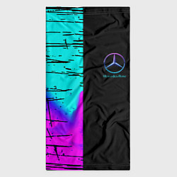 Бандана-труба Mercedes benz неон текстура, цвет: 3D-принт — фото 2