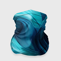 Бандана-труба Синяя абстракция в виде волн, цвет: 3D-принт