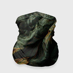 Бандана-труба Реалистичный охотничий камуфляж из ткани и листьев, цвет: 3D-принт