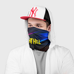 Бандана-труба Silent hill stripes neon, цвет: 3D-принт — фото 2