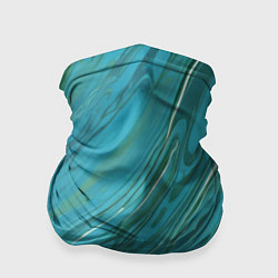 Бандана-труба Жидкая текстура оттенков морской волны, цвет: 3D-принт
