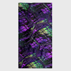 Бандана-труба Бабочки в фиолетовом креативном узоре, цвет: 3D-принт — фото 2